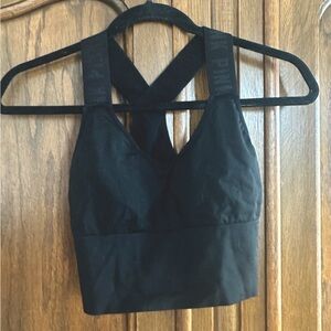 PINK Workout cropped tank in black